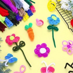 2400 Pieces Pipe Cleaners 24 Assorted Colored Chenille Stems Pipe Cleaners Craft Fuzzy Pipe Cleaners Colorful Pipe Cleaners F...