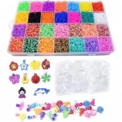 TUEPULL Colorful Rubber Band Bracelet Loom Refill Kit for Kids with Storage Case Box 10800+ pcs $35.14 Craft Kits