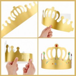 24 Pieces Paper Princess Prince Crowns 8 Pieces Gem Stickers Jewels Stickers and 6 Pieces Adhesive Number Letter Stickers for...