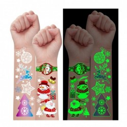 Luminous Christmas Temporary Tattoos 150 Styles Glow Christmas Fake Tattoo Stickers with Snowflake Santa for Kids Stocking St...