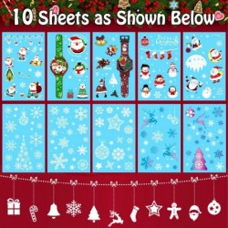 Luminous Christmas Temporary Tattoos 150 Styles Glow Christmas Fake Tattoo Stickers with Snowflake Santa for Kids Stocking St...