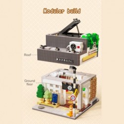 C66007W Summer Japanese Coffee Shop Modular MOC House Building Kit CADA Master 1116 Pieces Street View Bricks with Lighting S...