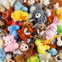 32 Piece Mini Plush Animal Toy Set Cute Small Animals Plush Keychain Decoration for Themed Parties Kindergarten Gift Teacher ...