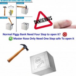 Piggy Bank for Adults Made of Stainless Steel Safe to Open Easy to burget and Save (Square Double Line Laser Cutting) $34.36 ...