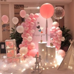 18 inch Pastel Pink Balloons 15 pcs Big Thicker Baby Pink Latex Balloons for Birthday Wedding Baby Shower Party Decorations (...