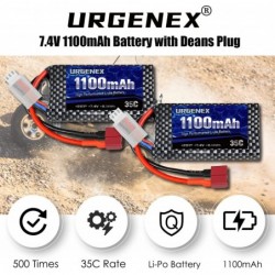 2S Lipo Battery 7.4v 1100mAh RC Lipo Batteries 8.14Wh 35C Li-Po Battery with Deans T Plug Fit for BEZGAR HS181/HM181 HBX 1885...