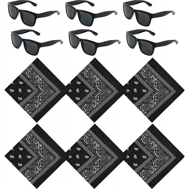 12PCS Cholo Party Accessories Cholo Bandana Western Party Decorations for Teens Gangsta Plastic Black Vintage Bulk Sunglasses...