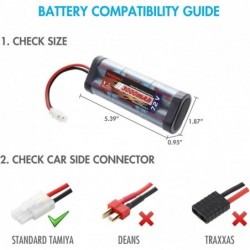 7.2V Battery Pack High Capacity 6-Cell 3000mAh NiMH Flat Battery Pack Replacement Hobby Battery for RC Car RC Truck RC Tank R...