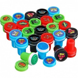 24 Pieces Video Game Party Favors Assorted Video Game Stamps Game Theme Mini Stamps Party Stamps Plastic Stampers Craft Stamp...