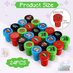 24 Pieces Video Game Party Favors Assorted Video Game Stamps Game Theme Mini Stamps Party Stamps Plastic Stampers Craft Stamp...