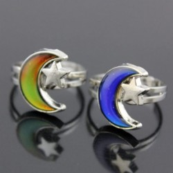 Mood Ring Moon Star Changing Color Emotion Feeling Finger Ring with Box $19.76 Kids' Dress-Up Accessories