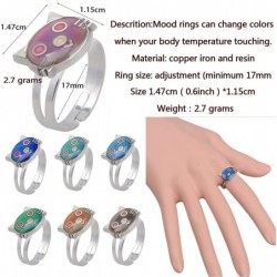 Mood Ring Moon Star Changing Color Emotion Feeling Finger Ring with Box $19.76 Kids' Dress-Up Accessories