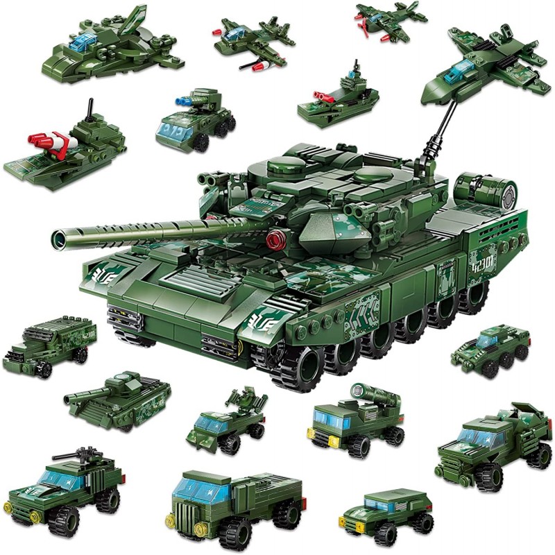 Military Armed 8 in 1 Tank Building Blocks Set Compatible with Lego WW2 Armed (642PCS) Toys Gift for Boys 6-10 8-14 Year $60....