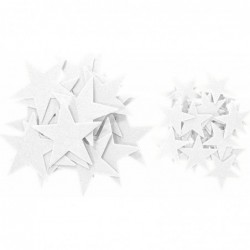 1.5 and 3 inch Combo Size Felt Star Stickers 46pc (White) $16.94 Craft Kits