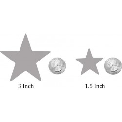 1.5 and 3 inch Combo Size Felt Star Stickers 46pc (White) $16.94 Craft Kits