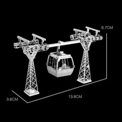 2pcs 3D Metal Puzzle Roller Coaster + Cable Car Model Kits F31104-05 DIY 3D Laser Cut Jigsaw Toys $30.97 3-D Puzzles