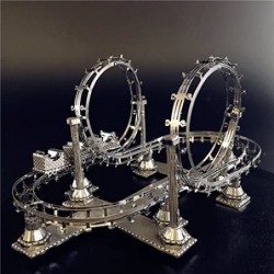 2pcs 3D Metal Puzzle Roller Coaster + Cable Car Model Kits F31104-05 DIY 3D Laser Cut Jigsaw Toys $30.97 3-D Puzzles