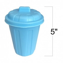 5 Inch Mini Trash Cans Set with Attached Lids Set of 12 Miniature Garbage Bin Toy in Assorted Neon Colors Unique Desk Organiz...