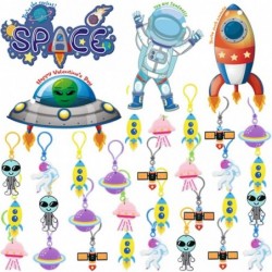 Valentines Day Gifts Card for Kids 28Pcs Space Shape Greeting Cards with Space Keychain for Kids Valentines Day Exchange Gift...