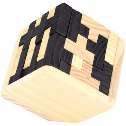 3D Wooden Brain Teaser Puzzle Cube Wooden Puzzles T-Shaped Jigsaw Logic Puzzle Game Puzzles Educational Toy for Kids and Adul...