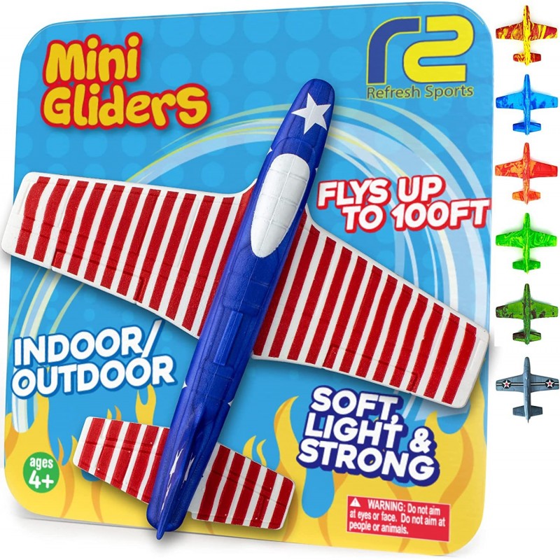 Airplane Toys For Kids: Stars & Stripes Foam Glider Plane Toy For Boys & Girls USA Flag Design Gifts for Boys & Girls Airplan...