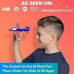 Airplane Toys For Kids: Stars & Stripes Foam Glider Plane Toy For Boys & Girls USA Flag Design Gifts for Boys & Girls Airplan...