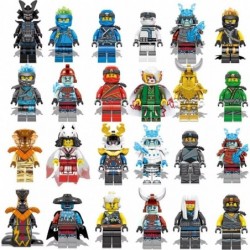 24 Pack Ninja Minifigures Sets Action Figure with Luxury Ninja Weapons Building Blocks Sets Ninja Toys for Boys and Girls Col...