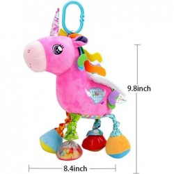 Baby Car Stroller Rattle Toy Hanging Stuffed Animal Plush Ring Newborn Crib Bed Around Toy with Sound and Handle for 0-3 Year...