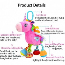 Baby Car Stroller Rattle Toy Hanging Stuffed Animal Plush Ring Newborn Crib Bed Around Toy with Sound and Handle for 0-3 Year...