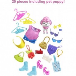 Extra Surprise Fashion Playset with 20 Pieces Including Pet Poodle Closet and Push-Button Feature That Dispenses Fashion Acce...