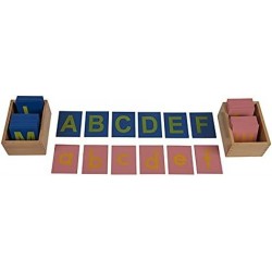 Toys for 3 Year Old Language Learning Materials for Children Lower and Capital Case Sandpaper Letters $52.96 Educational Flas...