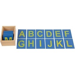 Toys for 3 Year Old Language Learning Materials for Children Lower and Capital Case Sandpaper Letters $52.96 Educational Flas...