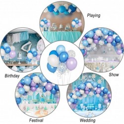 152 Pcs Ice Snow Balloons Garland Arch Kit Purple Blue White Silver Confetti Happy Birthday Snowflake Foil Balloons for Froz ...