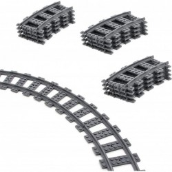 16pcs City Train Tracks Curved Road Train Accessories Building Toys Railroad High Speed Non-Powered Set Compatible with Major...