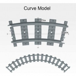 16pcs City Train Tracks Curved Road Train Accessories Building Toys Railroad High Speed Non-Powered Set Compatible with Major...