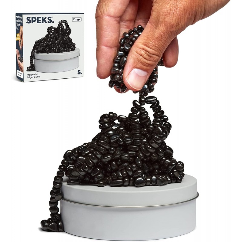 Crags Ferrite Putty Over 500 Ferrite Stones in a Matte Metal Tin Seriously Satisfying Fidget Toys for Adults and Desk Toys fo...