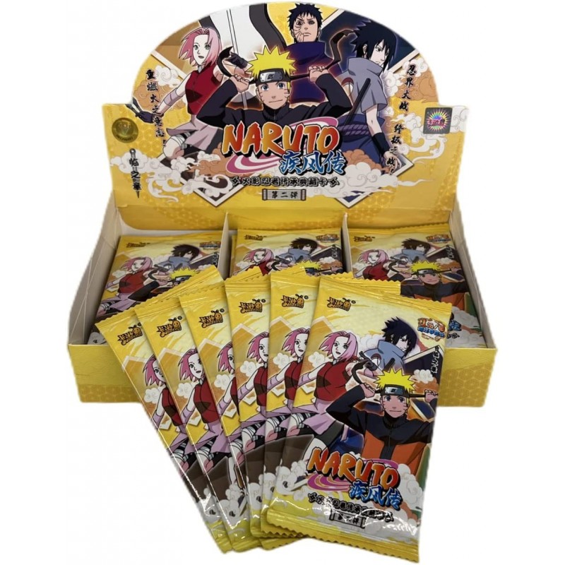 Naruto Cards Booster Box-Official Anime CCG Collectable Playing/Trading Cards - The Second Phase 36 Packs 5 Cards/Pack (180 C...