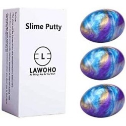 Fluffy Slime Colorful Easter Egg Slime Stress Relief Sludge Toys Gifts for Kids Easter Basket Stuffers Birthday Party Favors ...