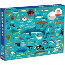 Ocean Life 1000 Piece Jigsaw Puzzle for Adults and Families Family Puzzle with Colorful Illustrations of Fish Sharks and Ocea...