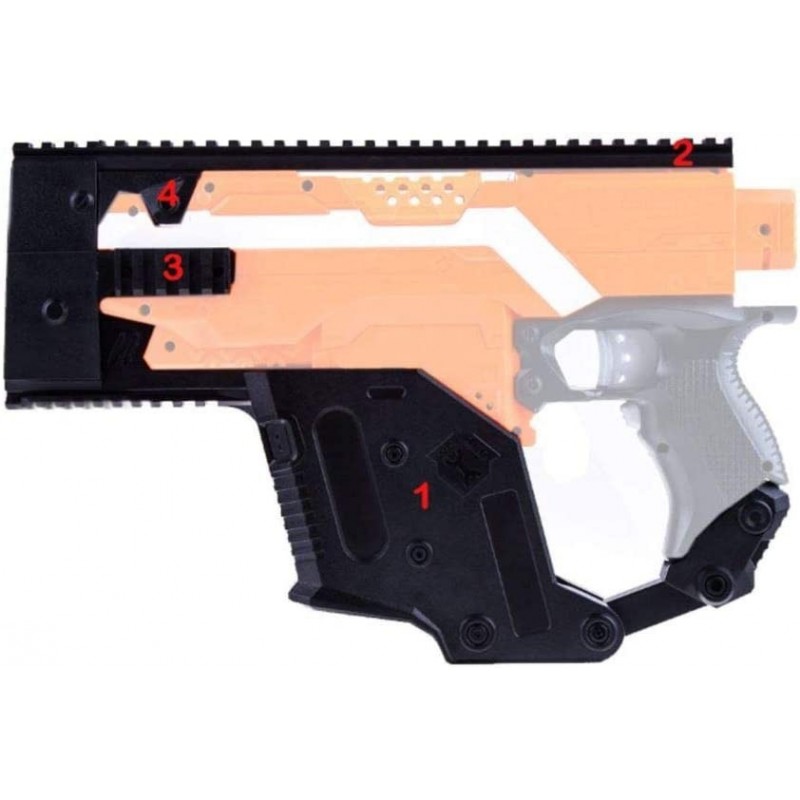 Kriss Vector Style Kits for Nerf Stryfe Modify Toy (Clear) $95.78 Toy Foam Blasters & Guns