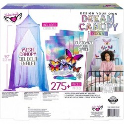 DIY Design Your Own Dream Canopy Design Set with 7.5 Foot Mesh Canopy Holographic Butterfly Cutouts to Design Your Own Mobile...