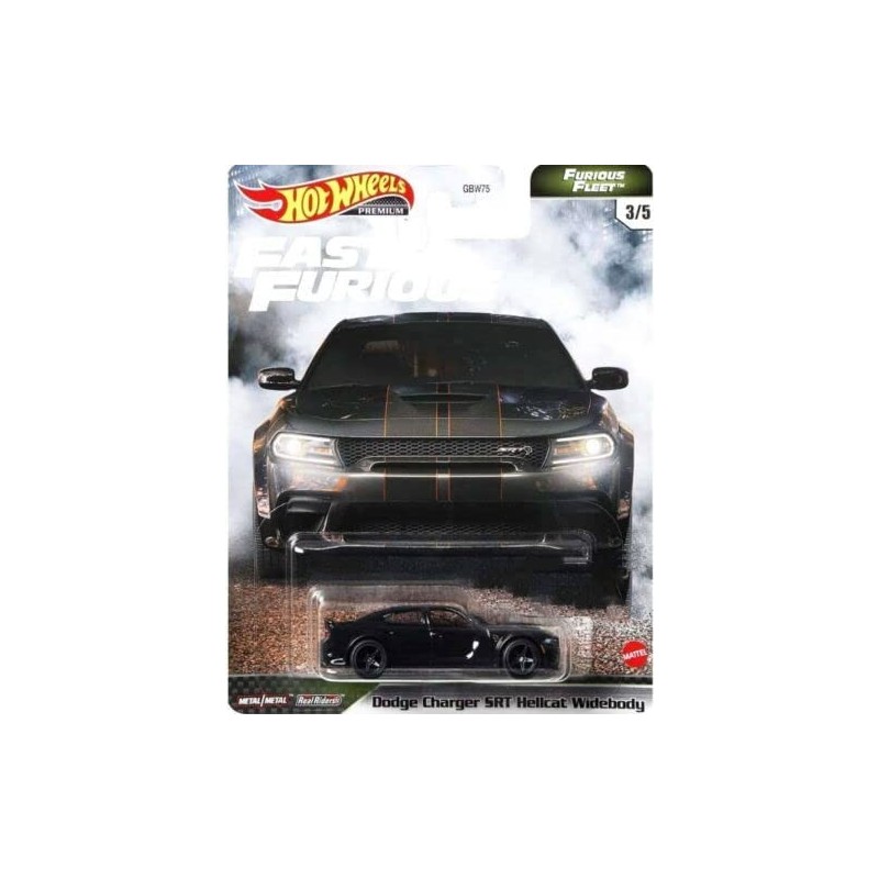 Hot Wheels Premium Fast & Furious Dodge Charger SRT Hellcat Widebody - Furious Fleet 3/5 Black $29.56 Kids' Play Trucks