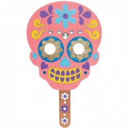 AX236 Day of The Dead Wooden Masks - Pack of 4 Halloween Decorations Creative Art and Craft Supplies for Kids $18.09 Craft Kits