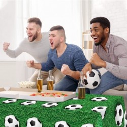 2 Pcs Soccer Tablecloths Soccer Party Supplies Soccer Party Table Cover Sports Themed Birthday Party Decorations 51x87 Inch D...