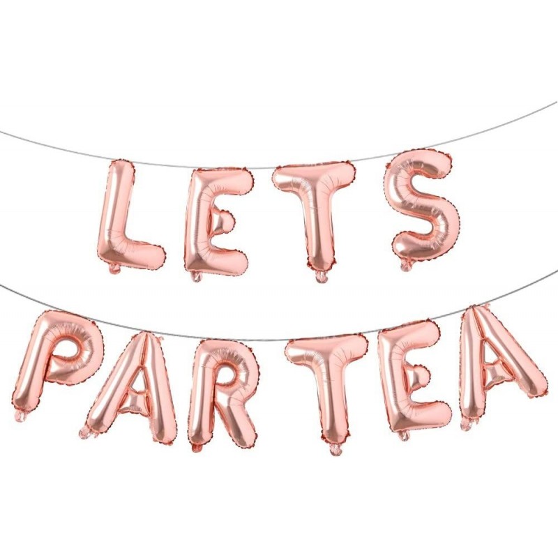 Let's Par Tea Balloons Banner Tea Theme Birthday Party Decorations Teapot Teacups High Tea Party Baby Shower Supplies Multico...