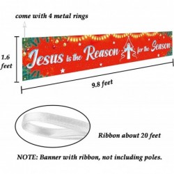 Jesus is The Reason for The Season Sign Banner - Large Outdoor Jesus Christmas Decorations 9.8x1.6 ft $23.86 Kids' Party Deco...