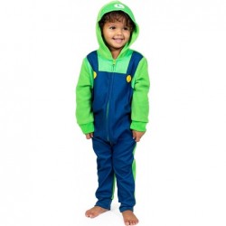 SUPER MARIO Nintendo Luigi Donkey Kong Zip Up Cosplay Pajama Coverall Toddler $48.73 Kids' Costumes