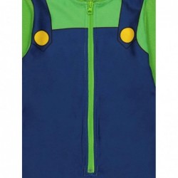 SUPER MARIO Nintendo Luigi Donkey Kong Zip Up Cosplay Pajama Coverall Toddler $48.73 Kids' Costumes