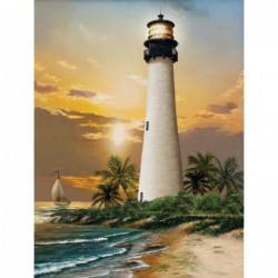 Cape Florida Lighthouse 500 pc Jigsaw Puzzle by SunsOut $31.29 Jigsaw Puzzles