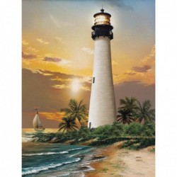 Cape Florida Lighthouse 500 pc Jigsaw Puzzle by SunsOut $31.29 Jigsaw Puzzles